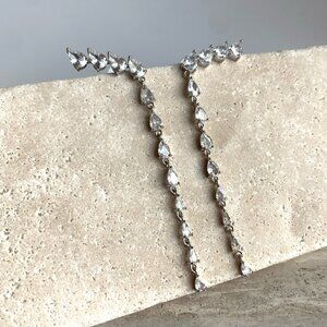 NEW ~ Anthropologie BHLDN Diamond Climber Cascade Teardrop Earrings
